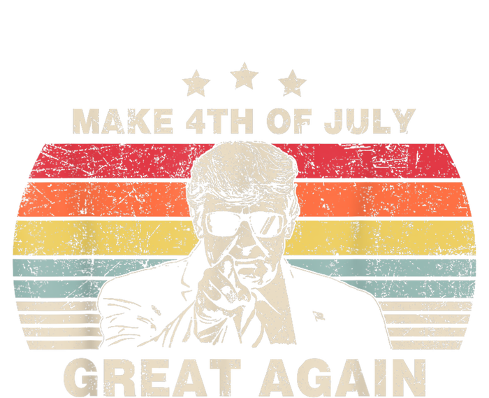 Make 4th Of July Trump Great Again US Flag Distressed T-Shirt