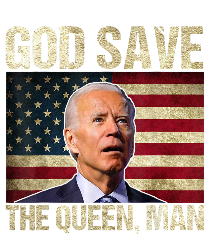 Save The Queen Man Funny Joe Biden American Flag High Crown Mesh Back Trucker Hat