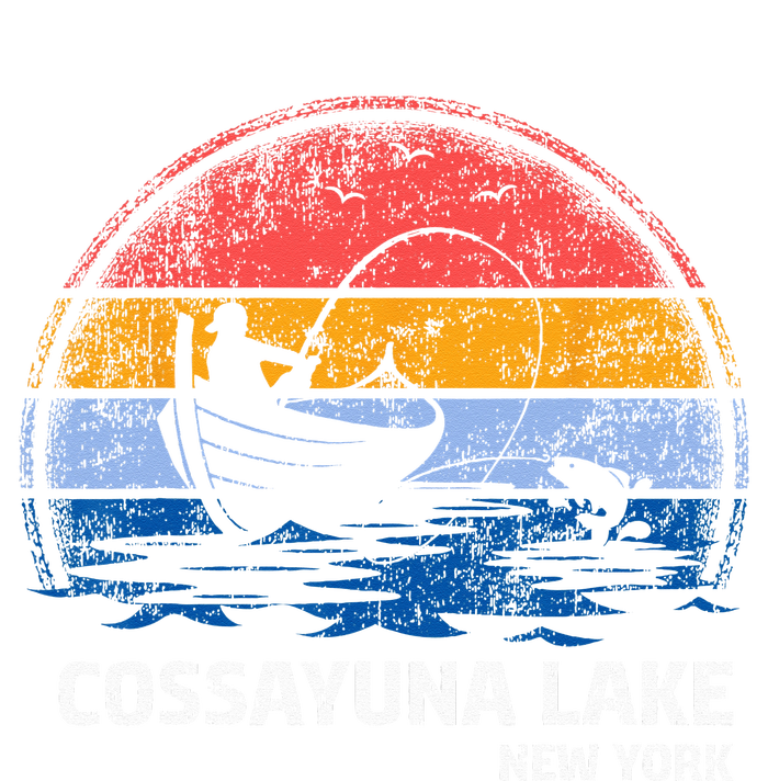 Vintage Retro New York Cossayuna Lake Summer Fishing Tote Bag