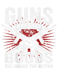 Guns Are Like Boobs Bigger Funny Gun Joke Performance Sprint T-Shirt