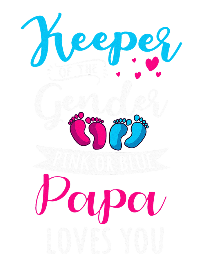 Keeper Of The Gender Papa Loves You Baby Shower Family Toddler Fine Jersey T-Shirt