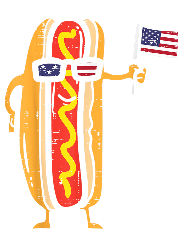 Hotdog Sunglasses American Flag USA Funny 4th Of July Fourth Magnet