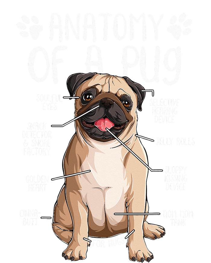 Funny Anatomy Pug Dog Pug Lover T-Shirt