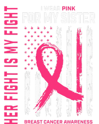 Her Fight Is My Fight I Wear Pink Sister Breast Cancer Flag Kids Hoodie