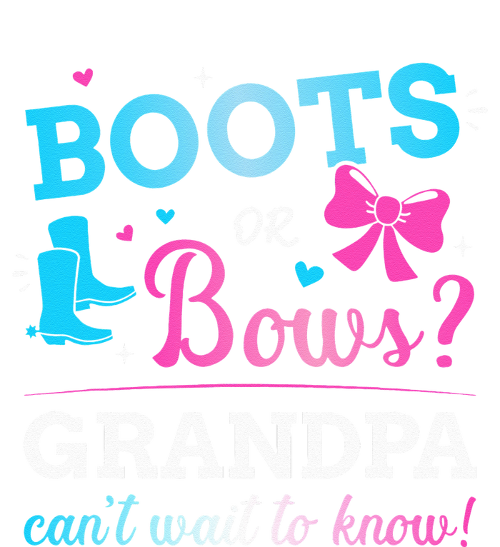 Gender reveal boots or bows grandpa matching baby party Sustainable Bucket Hat