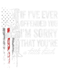 If I've Ever Offended You I'm Sorry American Flag (on back) Drawstring Bag