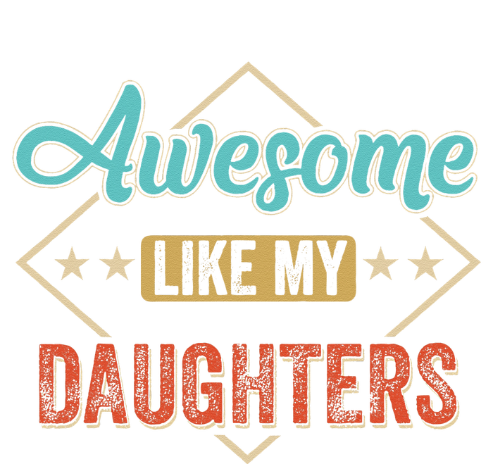 Awesome Like My Daughter Retro Dad Funny Fathers Day Long Sleeve Pajama Set