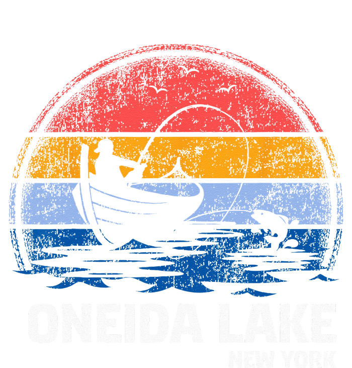 Vintage Retro New York Oneida Lake Summer Fishing T-Shirt