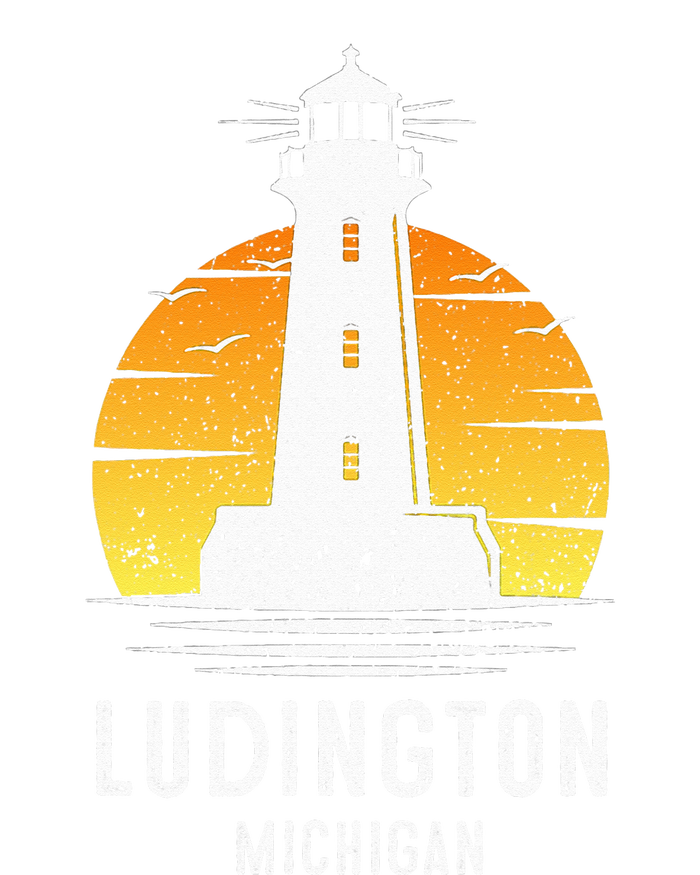 Ludington Michigan Retro Vintage Lighthouse Idea Gifts T-Shirt