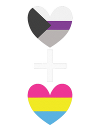 Demisexual + Pansexual Heart Panromantic Demipansexual T-Shirt