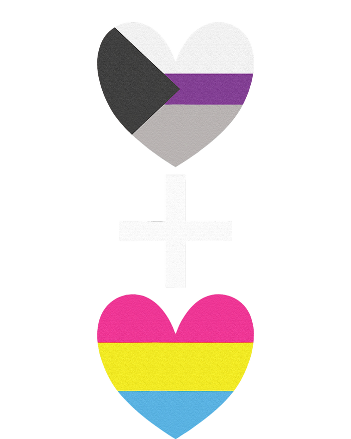 Demisexual + Pansexual Heart Panromantic Demipansexual T-Shirt