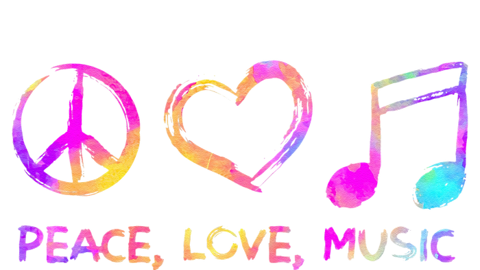 Peace Love Music Hippie T-Shirt