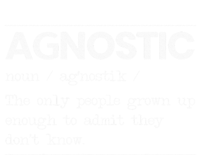 Agnostic Definition AntiReligion Agnosticism Atheist T-Shirt