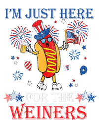 Funny Im Just Here For The Wieners 4Th Of July USA Hot Dog T-Shirt