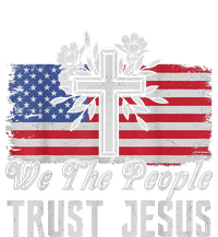 Independence Day We The People Trust Jesus Vintage US Flag Garment-Dyed Sweatshirt