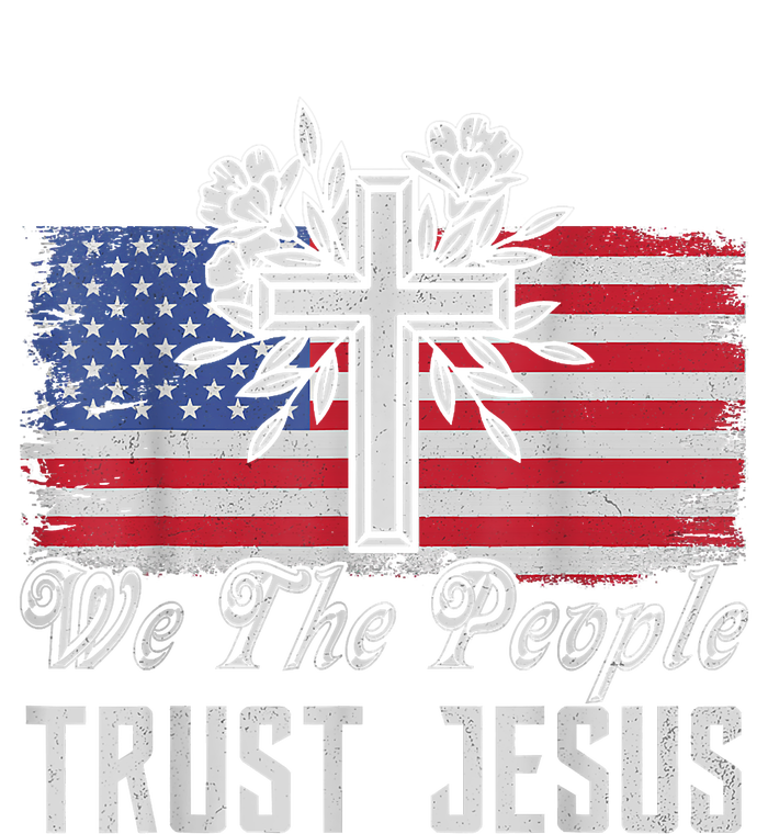 Independence Day We The People Trust Jesus Vintage US Flag Garment-Dyed Sweatshirt