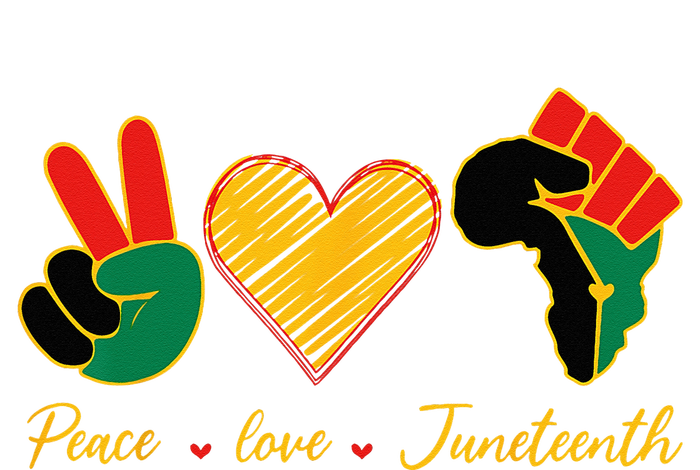 Peace Love Juneteenth Pride Black Black Queen & King Long Sleeve Shirt