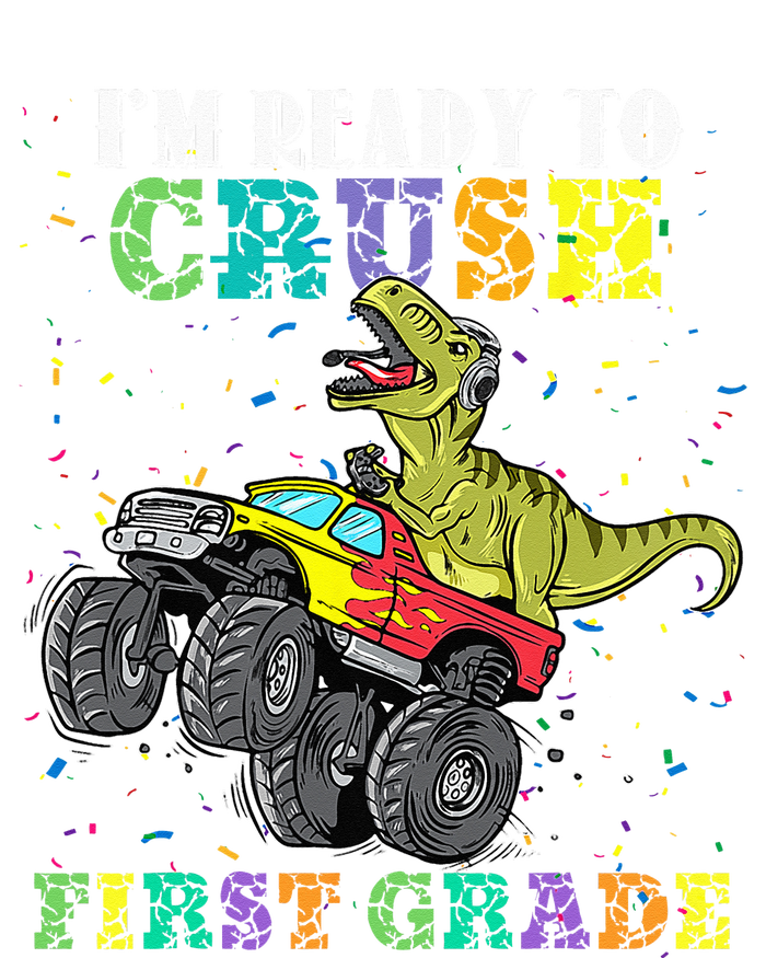 Im Ready To Crush First Grade Monster Truck Dinosaur Women's Perfect Tri Tunic Long Sleeve Shirt