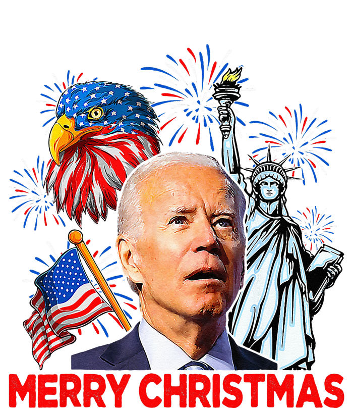 Joe Biden Confused Patriotic Merry Christmas For 4th Of July Women's V-Neck T-Shirt