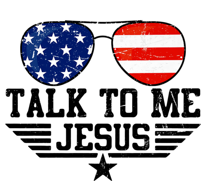 Talk To Me Jesus Glasses Usa Flag T-Shirt