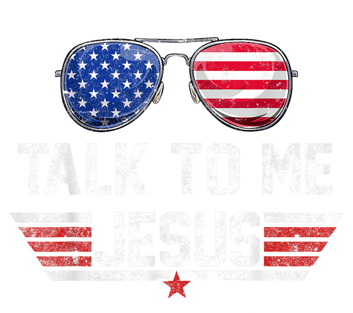 Talk To Me Jesus Glasses US Flag T-Shirt