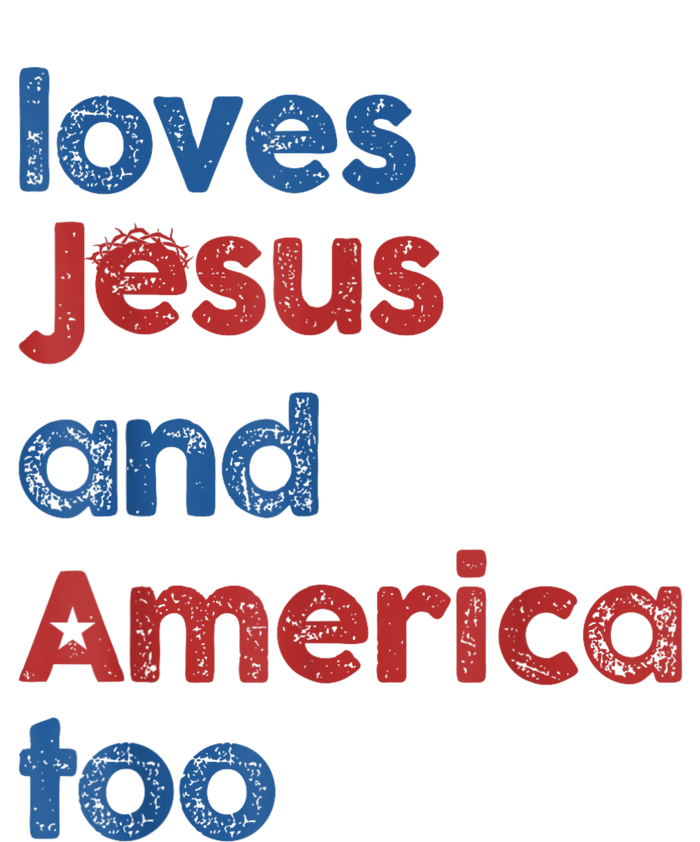 Retro Loves Jesus And America Too T-Shirt