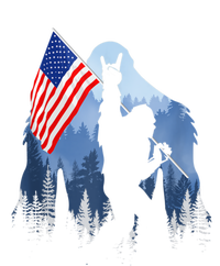 Retro Patriotic Bigfoot Sasquatch With USA Flag 4th Of July Mousepad