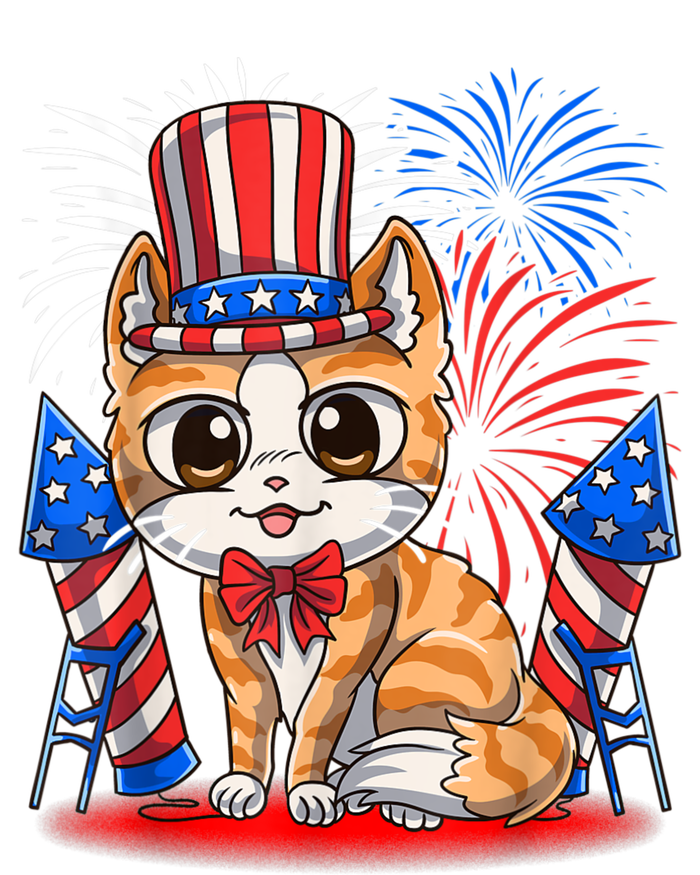 4th Of July Patriotic Cat Funny American Flag Meowica Cute Flexfit Unipanel Trucker Cap