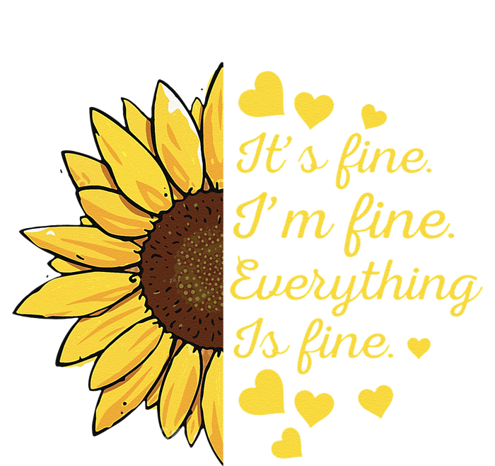 Sunflower It's Fine I'm Fine Everything Is Fine Sunflower 16 in Basic Backpack