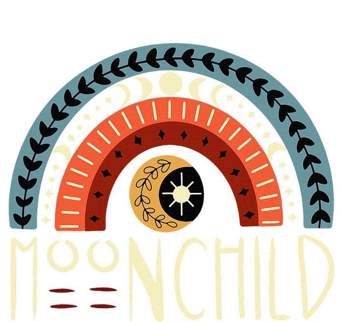 Moon Child Bohemian Moon Rainbow Hippie Moon Artwork Funny T-Shirt