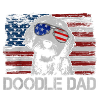 Doodle Dad Goldendoodle Dog American Flag 4th Of July Kids T-Shirt