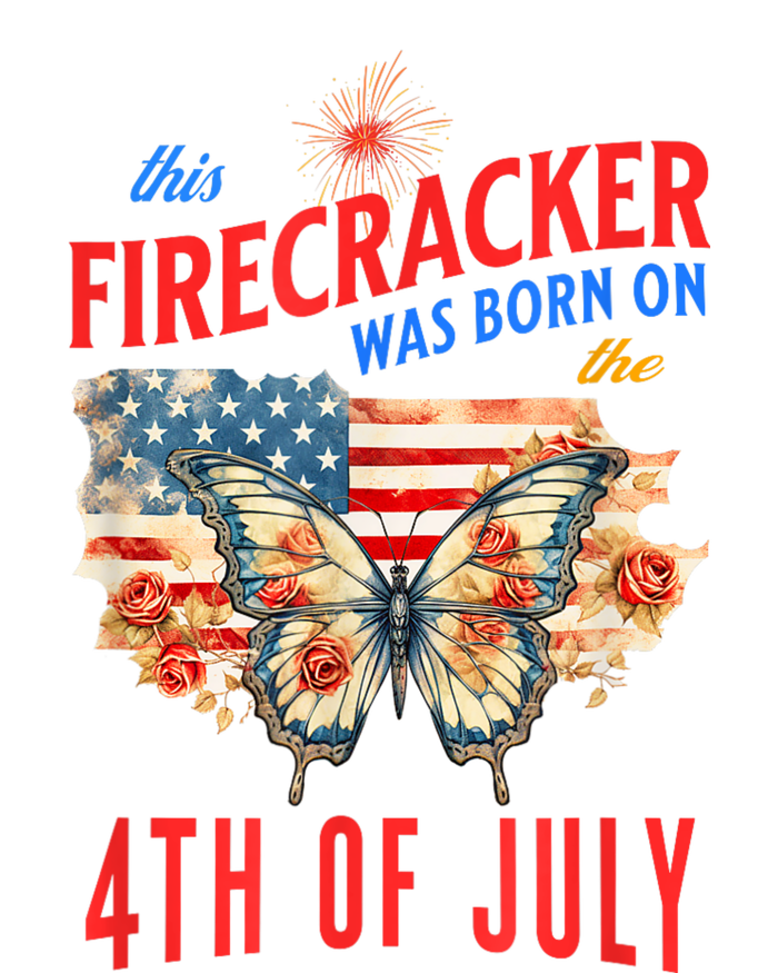 This Firecracker Was Born On The Fourth Of July Birthday Kids Tie-Dye T-Shirt