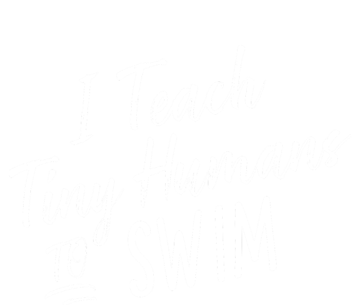 Cute Funny Swim Coach Gift Tiny Humans Swimming Instructor T-Shirt