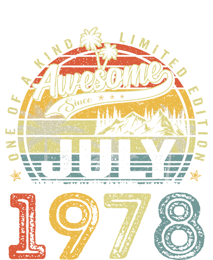 45 Years Old Birthday Awesome Since July 1978 45th Birthday T-Shirt