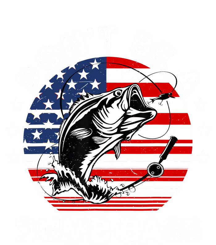 Dont Be A Dumb Bass Fathers Day Funny Fishing Dad High Crown Mesh Back Trucker Hat