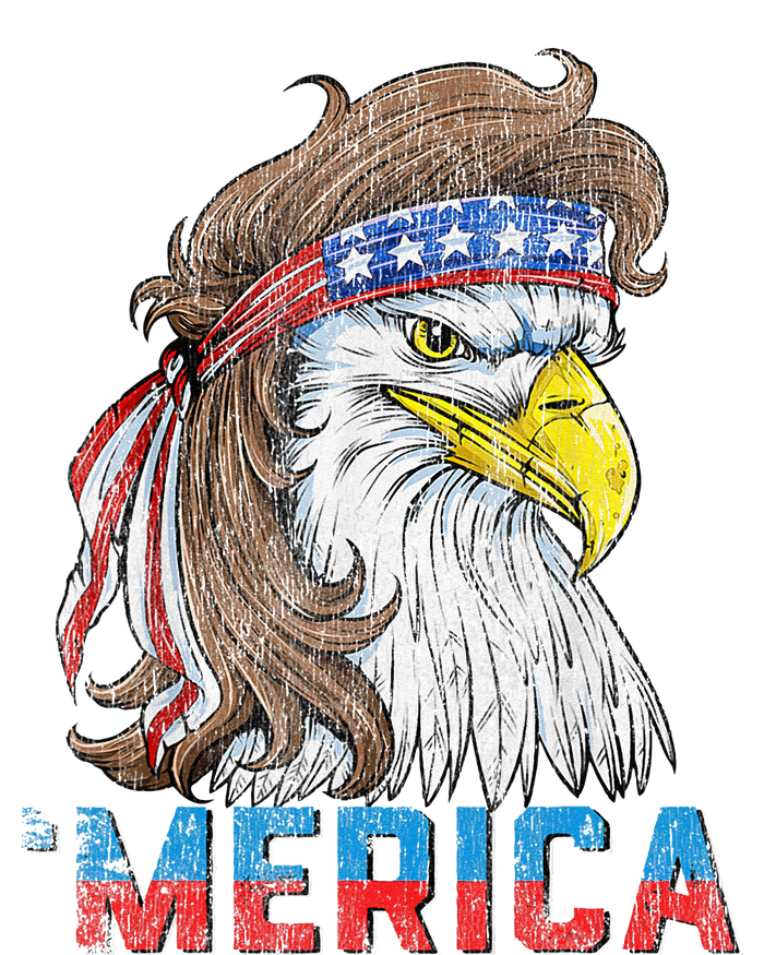 Eagle Mullet 4th Of July USA American Flag Eagle Merica Kids Tie-Dye T-Shirt