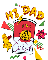 Hi Dad Abc Soup Funny Retro 80s Cute Dog Gift For Dad Full-Length Apron With Pockets