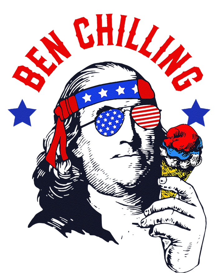 Ben Chilling 4th Of July Ben Franklin Ice Cream Meme US Flag Legacy Cool Fit Booney Bucket Hat