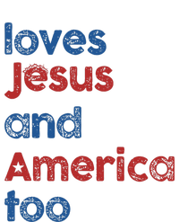 Loves Jesus And America Too God Christian 4th Of July Wool Snapback Cap