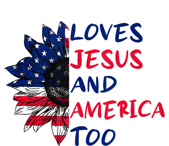 Loves Jesus And America Too Sunflower T-Shirt