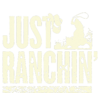 Just Ranchin Farmer Cowboy Horse Cow Rodeo Lovers USA-Made Doggie Bandana