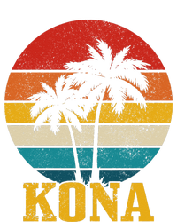 Kona Hawaii Vintage Palm Trees Surfing Surfer Hawaiian High Crown Mesh Back Trucker Hat