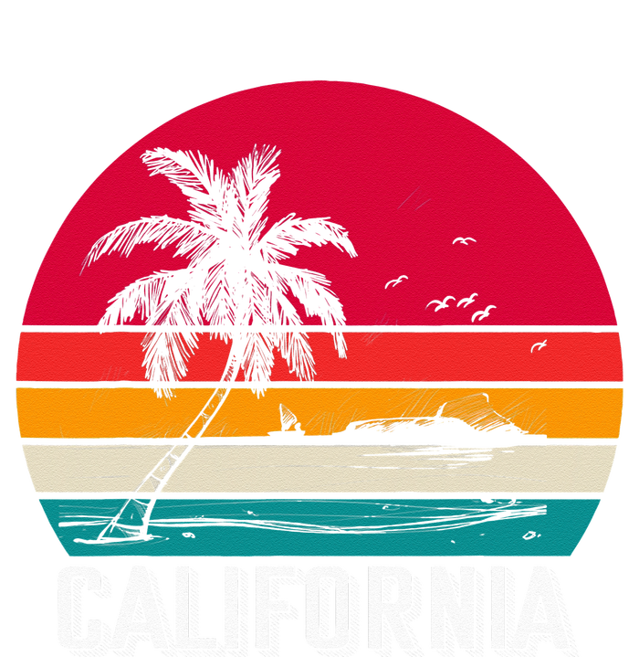 Retro California Surf Vintage Beach Cali 70s Venice Palm Sun Ladies Long Sleeve Shirt