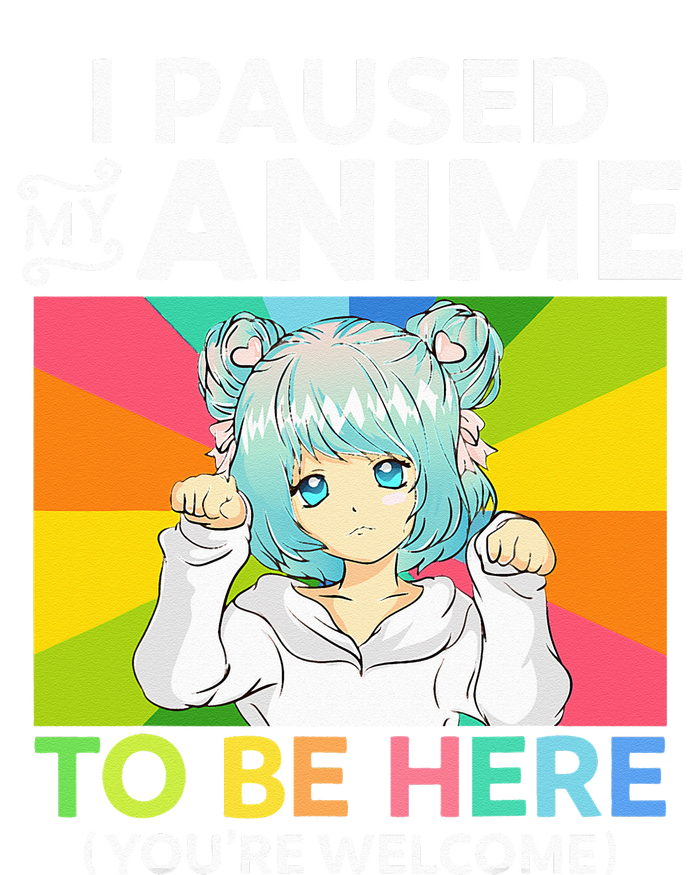 I Paused My Anime To Be Here Kawaii Manga Anime N Girl Kids Sweatshirt