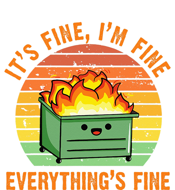 Its Fine Im Fine Everythings Fine Lil Dumpster Fire Cool Tie-Dye Long Sleeve Shirt