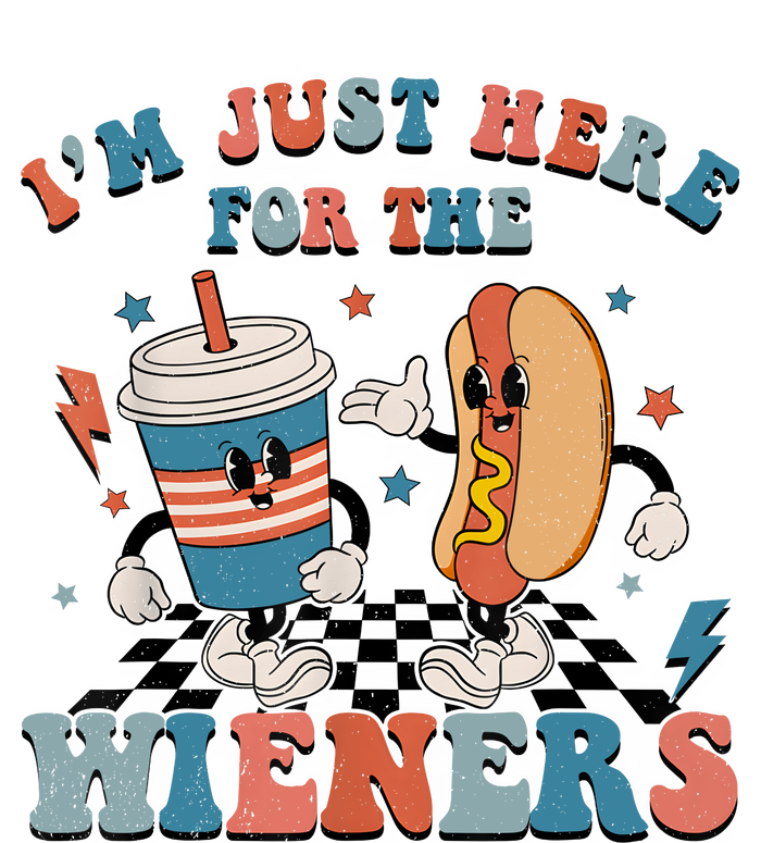 Hot Dog Im Just Here For The Wieners 4Th Of July Men Women Softstyle CVC T-Shirt