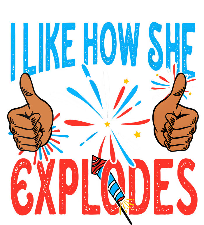 I Like How She Explodes I Like How He Bangs Fireworks Funny 4th Of July Couple Full-Length Apron With Pockets