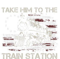 Vintage Old American Flag Take Him To The Train Station Coaster