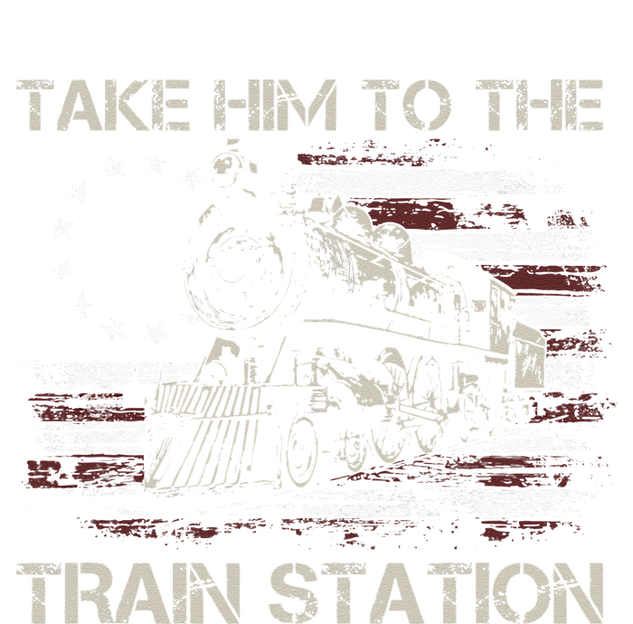 Vintage Old American Flag Take Him To The Train Station Coaster