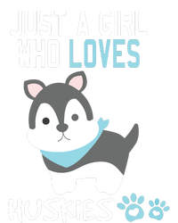 Cute Just A Girl Who Loves Huskies Dog Lover Gift Women's Pullover Hoodie